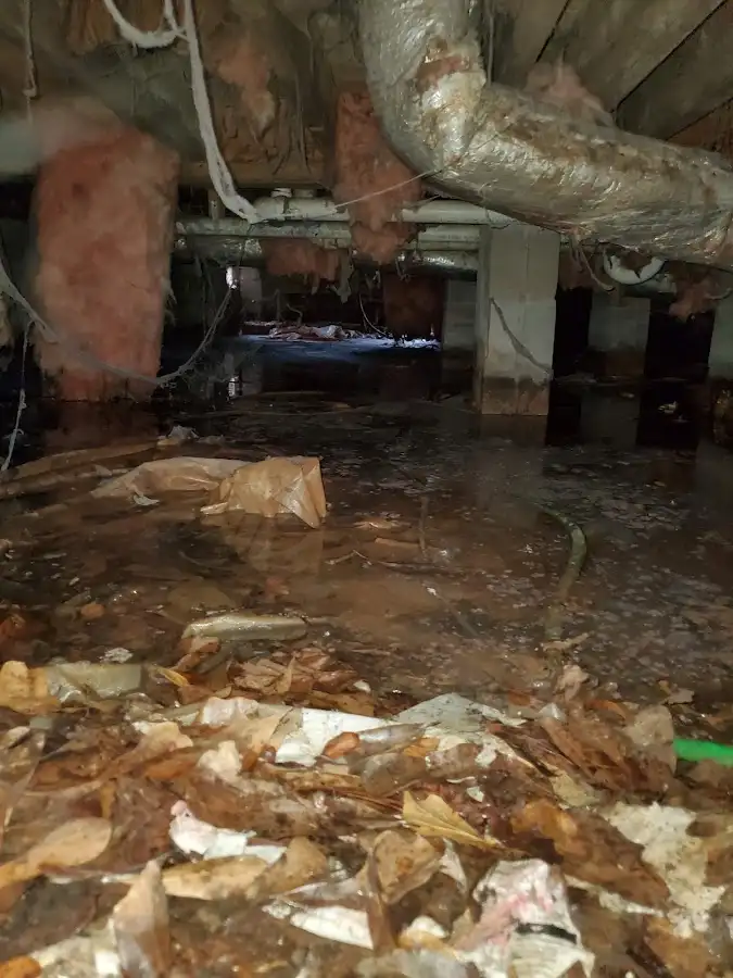 Crawl space flood assessment for Commercial Water Damage Restoration in Fort Rucker